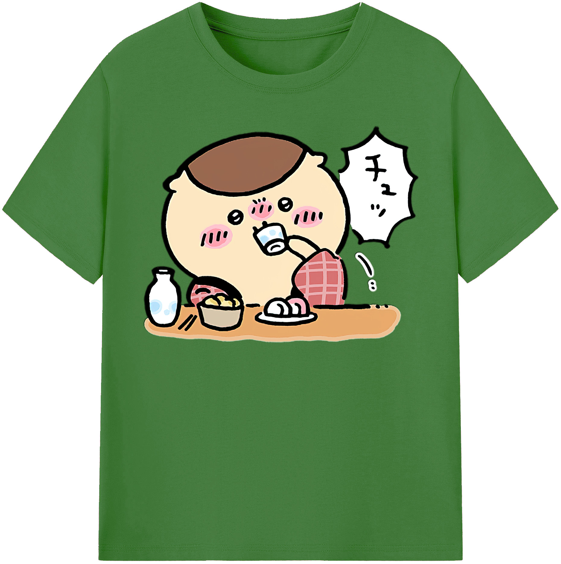 （画像用） ちいかわ くりまんじゅう Chii-kawa kuri manjū レディースカジュアルプリントTシャツ（綿100％）